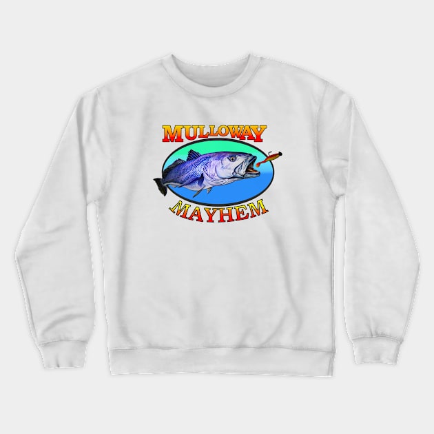 Mulloway Mahem Crewneck Sweatshirt by Art by Paul